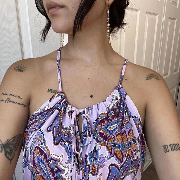 NWT Veronica M Paisley Drop Waist Dress – Size Large - Picture 6 of 8